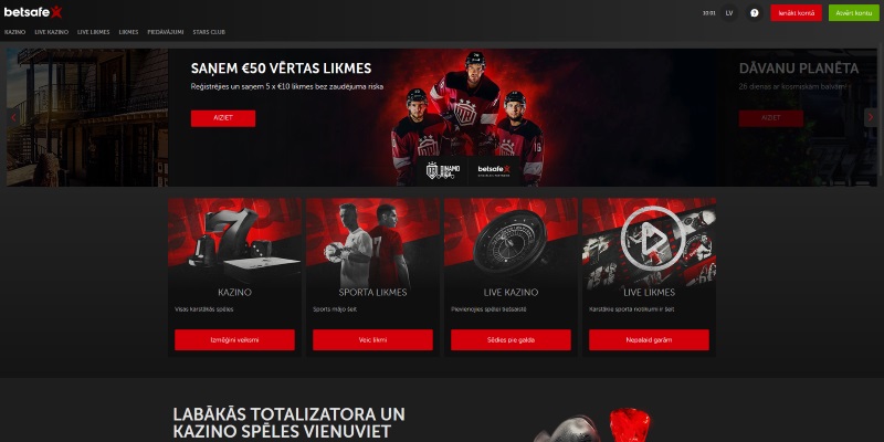 Betsafe sporta totalizator un likmes