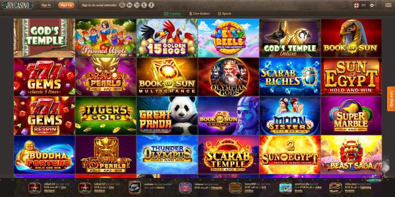 Joycasino spēles